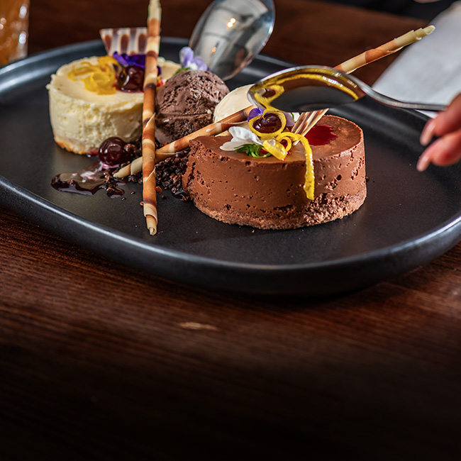 Dessert menu at The Arkle Manor