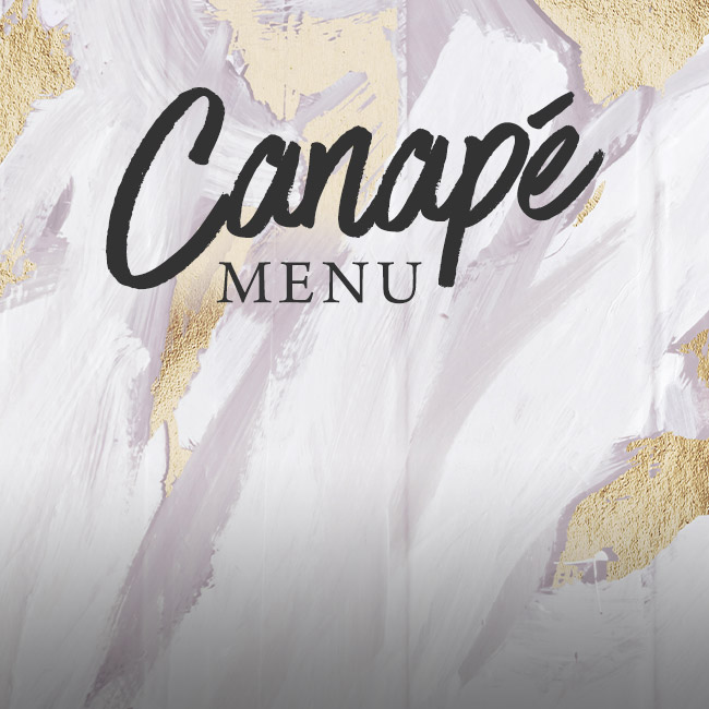 Canapé menu at The Arkle Manor